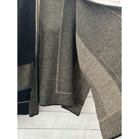 Cocogio Sweater  Cardigan Open Hoodie Women Black Wool Blend Made In Italy Wool - Picture 4 of 7